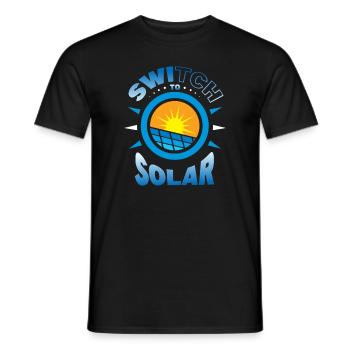 Switch to Solar - Männer T-Shirt - Schwarz - Vorne - AI Model Male 178 light (178cm)