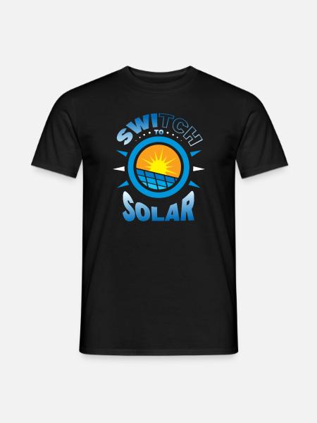 Switch to Solar - Männer T-Shirt - Schwarz