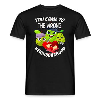Funny Mad Fruits schlechte Nachbarschaft - Männer T-Shirt - Schwarz - Vorne - AI Model Male 178 light (178cm)