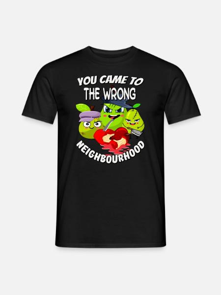 Funny Mad Fruits bad neighbourhood - Men's T-Shirt - black