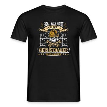 Gerüstbauer Gerüstbau Bauarbeiter Baustelle - Männer T-Shirt - Schwarz - Vorne - AI Model Male 178 light (178cm)