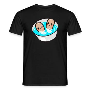 Süße Weißwürste beim Baden - Männer T-Shirt - Schwarz - Vorne - AI Model Male 178 light (178cm)
