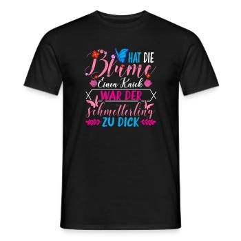 Schmetterling Blumen Natur - Männer T-Shirt - Schwarz - Vorne - AI Model Male 178 light (178cm)