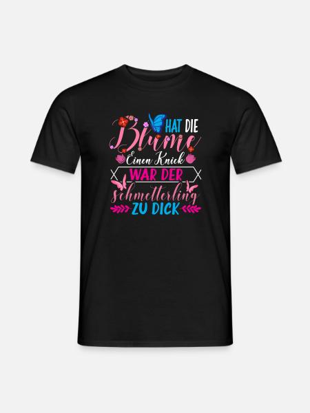 Schmetterling Blumen Natur - Männer T-Shirt - Schwarz