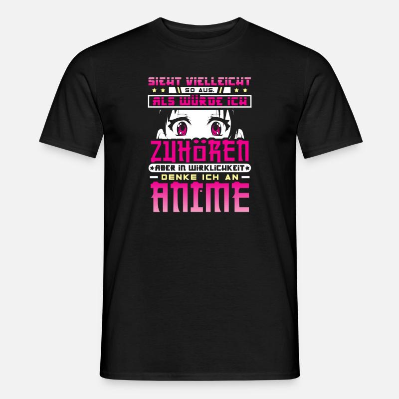 Anime - Männer T-Shirt - Schwarz