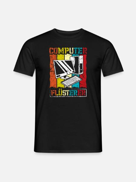 Computer Flüsterer - Männer T-Shirt - Schwarz