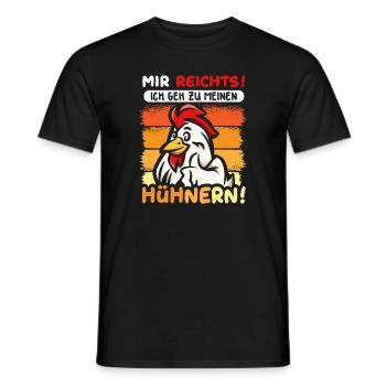 Ich geh zu meinen Hühnern! - Männer T-Shirt - Schwarz - Vorne - AI Model Male 178 light (178cm)