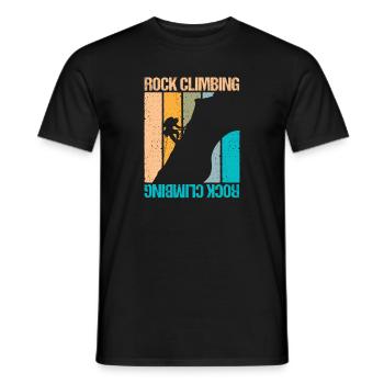 Rock Climbing - Männer T-Shirt - Schwarz - Vorne - AI Model Male 178 light (178cm)