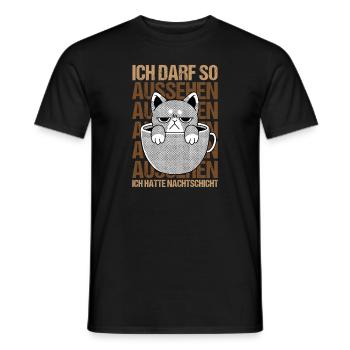 Ich hatte Nachtschicht - Männer T-Shirt - Schwarz - Vorne - AI Model Male 178 light (178cm)