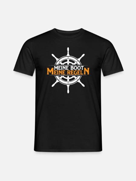 Mein Boot meine Regeln - Männer T-Shirt - Schwarz