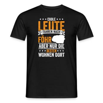 Föhr Insel Heimat - Männer T-Shirt - Schwarz - Vorne - AI Model Male 178 light (178cm)