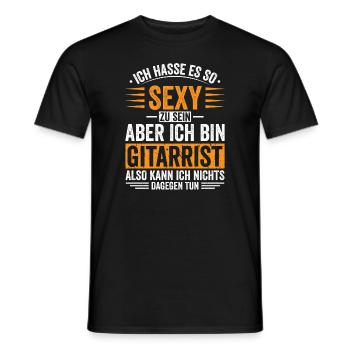 Gitarrist Gitarre spielen - Männer T-Shirt - Schwarz - Vorne - AI Model Male 178 light (178cm)