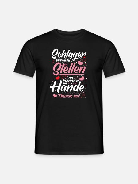 Schlager Schlagermusik Schlager Fan - Männer T-Shirt - Schwarz