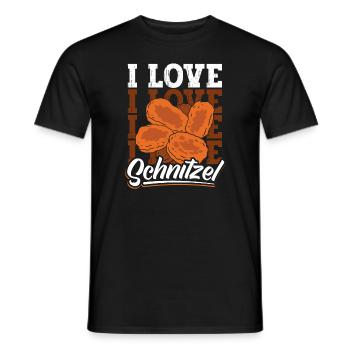 I Love Schnitzel - Männer T-Shirt - Schwarz - Vorne - AI Model Male 178 light (178cm)
