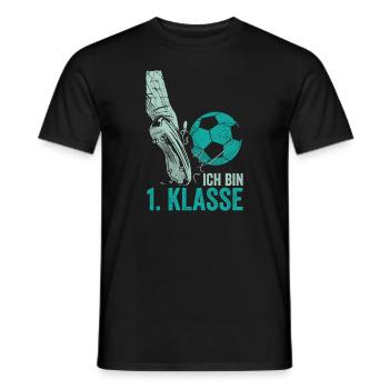 Einschulung 1.Klasse - Männer T-Shirt - Schwarz - Vorne - AI Model Male 178 light (178cm)