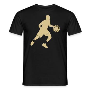 Basketballer Silhouette - Männer T-Shirt - Schwarz - Vorne - AI Model Male 178 light (178cm)
