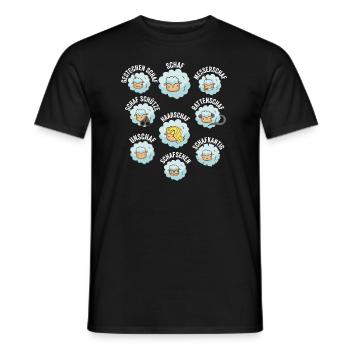 Schaf und Unschaf - Männer T-Shirt - Schwarz - Vorne - AI Model Male 178 light (178cm)