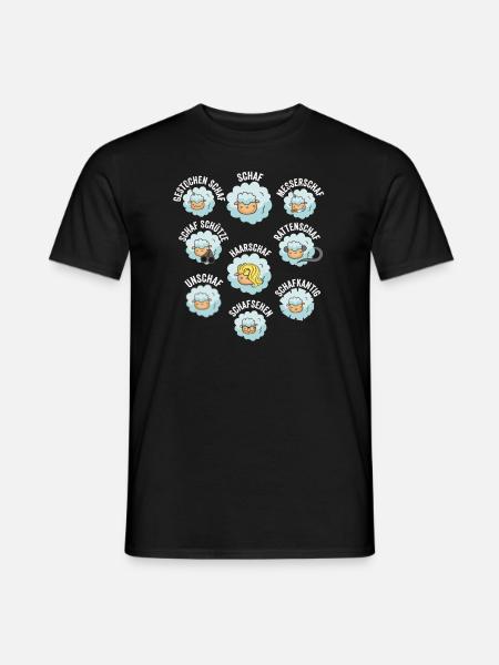 Schaf und Unschaf - Männer T-Shirt - Schwarz