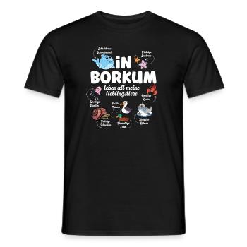 Borkum Nordsee Urlaub - Männer T-Shirt - Schwarz - Vorne - AI Model Male 178 light (178cm)