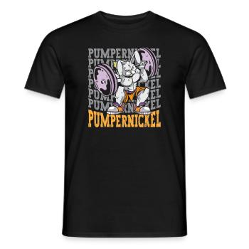 Pumpernickel Gym Fitness - Männer T-Shirt - Schwarz - Vorne - AI Model Male 178 light (178cm)
