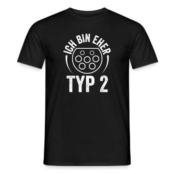 Ich bin Eher Typ 2 - Männer T-Shirt - Schwarz - Vorne - AI Model Male 178 light (178cm)
