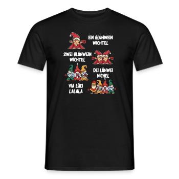 Glühwein Wichtel - Männer T-Shirt - Schwarz - Vorne - AI Model Male 178 light (178cm)