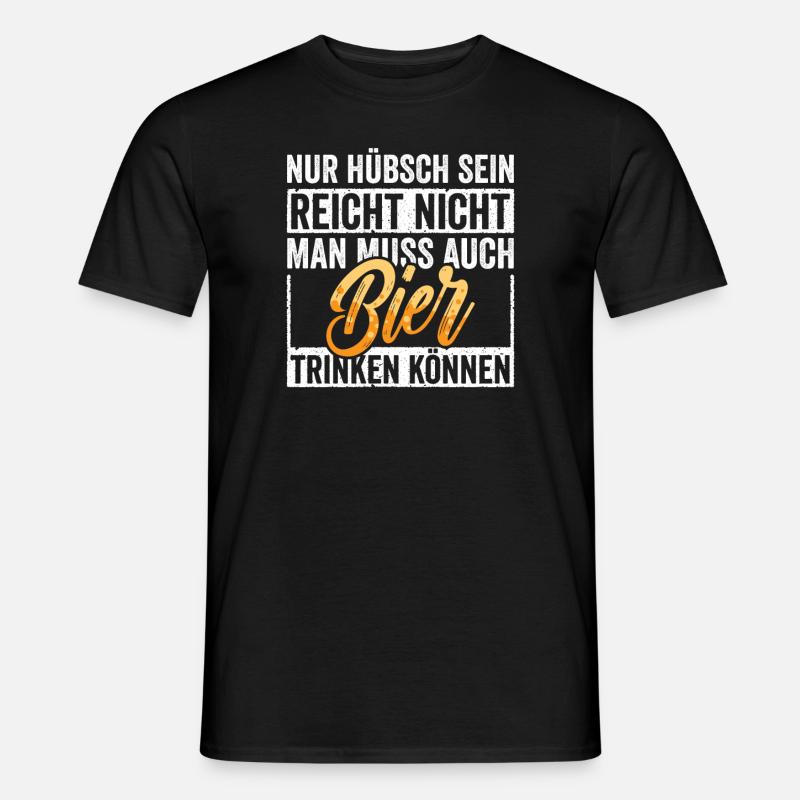 Bier Hübsch - Männer T-Shirt - Schwarz