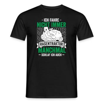 Rasentraktor Aufsitzmäher Garten - Männer T-Shirt - Schwarz - Vorne - AI Model Male 178 light (178cm)