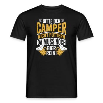 Bitte den Camper nicht füttern Bier - Männer T-Shirt - Schwarz - Vorne - AI Model Male 178 light (178cm)