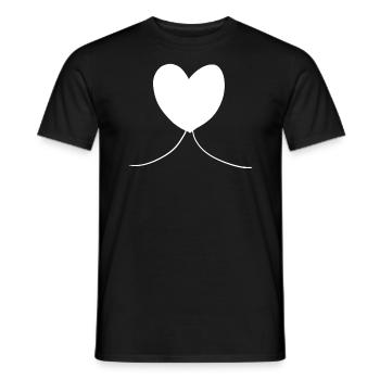 Herz symbol Liebe form - Männer T-Shirt - Schwarz - Vorne - AI Model Male 178 light (178cm)