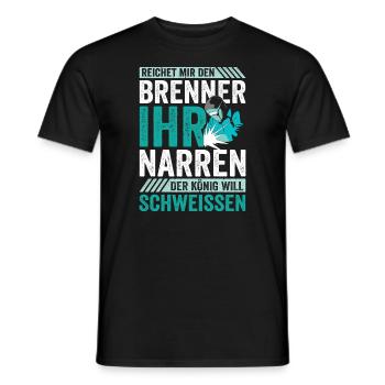 Schweißer Brenner Schweißen - Männer T-Shirt - Schwarz - Vorne - AI Model Male 178 light (178cm)