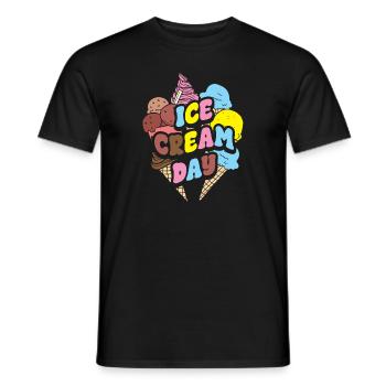 Ice Cream Day - Männer T-Shirt - Schwarz - Vorne - AI Model Male 178 light (178cm)