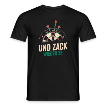 Dart Und Zack wieder 26 Darts - Männer T-Shirt - Schwarz - Vorne - AI Model Male 178 light (178cm)