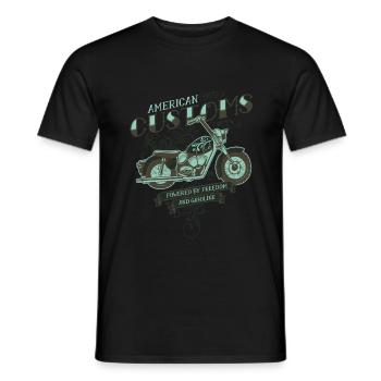 Moto motocycliste moto - T-shirt homme - noir - Devant - AI Model Male 178 light (178cm)