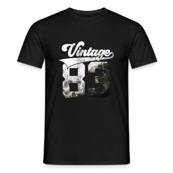 43E ANNIVERSAIRE MILLÉSIME 1983 - T-shirt homme - noir - Devant - AI Model Male 178 light (178cm)