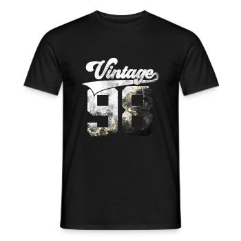 28E ANNIVERSAIRE MILLÉSIME 1998 - T-shirt homme - noir - Devant - AI Model Male 178 light (178cm)