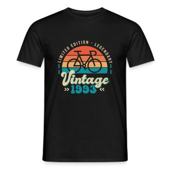 1993 Jubiläum 30 Jahre Radfahrer - Männer T-Shirt - Schwarz - Vorne - AI Model Male 178 light (178cm)
