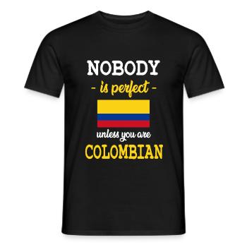 Colombia souvenir shirt gift - Men's T-Shirt - black - Front - AI Model Male 178 light (178cm)