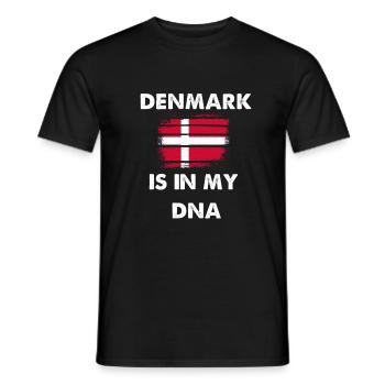 Denmark - Men's T-Shirt - black - Front - AI Model Male 178 light (178cm)