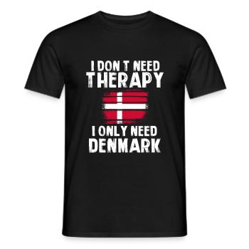 Danemark T-shirt Cadeau Scandinavie - T-shirt homme - noir - Devant - AI Model Male 178 light (178cm)