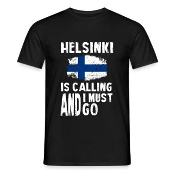 Helsinki - Männer T-Shirt - Schwarz - Vorne - AI Model Male 178 light (178cm)