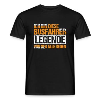 Busfahrer Legende - Männer T-Shirt - Schwarz - Vorne - AI Model Male 178 light (178cm)