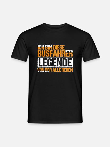 Busfahrer Legende - Männer T-Shirt - Schwarz
