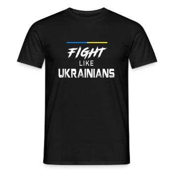 Kämpfe wie Ukrainer - Männer T-Shirt - Schwarz - Vorne - AI Model Male 178 light (178cm)
