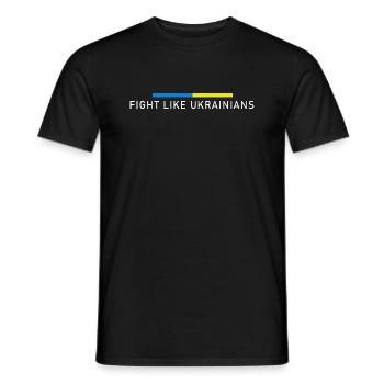 Fight Like Ukrainians - Men's T-Shirt - black - Front - AI Model Male 178 light (178cm)