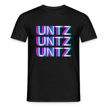 Untz Untz Techno Rave Club Electro Music Raver - T-shirt homme - noir - Devant - AI Model Male 178 light (178cm)