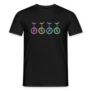 Unicycle Unicycle Unicycle Artist UnicycleVibes - Men's T-Shirt - black - Front - AI Model Male 178 light (178cm)