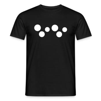 sechs kreise kreis form - Männer T-Shirt - Schwarz - Vorne - AI Model Male 178 light (178cm)