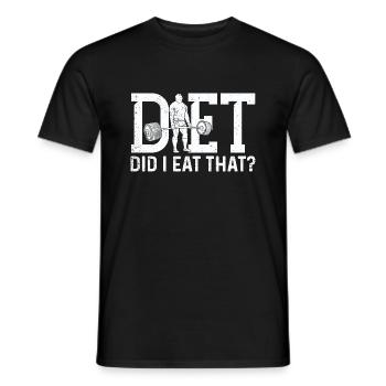 Musculation - Régime alimentaire (ai-je mangé ça) - T-shirt homme - noir - Devant - AI Model Male 178 light (178cm)