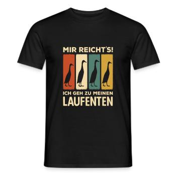 J’en ai assez, je vais à mes canards qui courent - T-shirt homme - noir - Devant - AI Model Male 178 light (178cm)